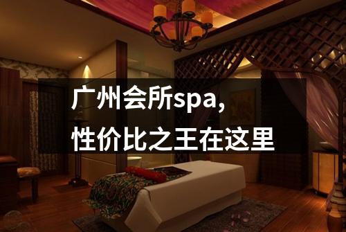 广州会所spa,性价比之王在这里