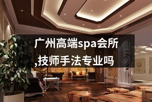 广州高端spa会所,技师手法专业吗