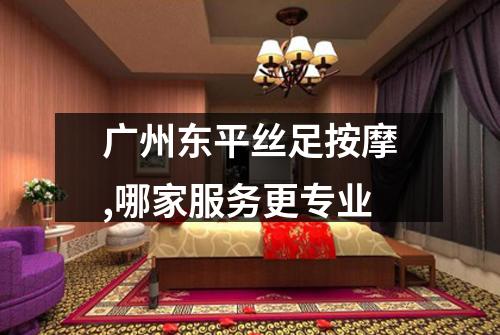 广州东平丝足按摩,哪家服务更专业