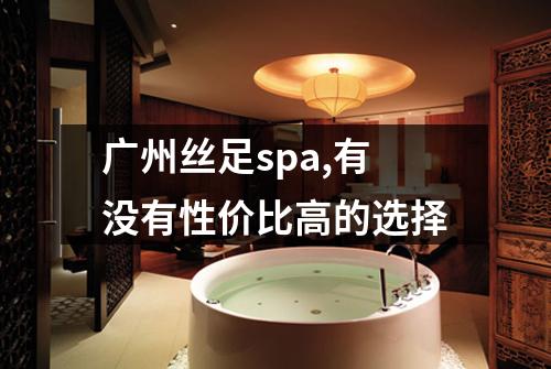 广州丝足spa,有没有性价比高的选择