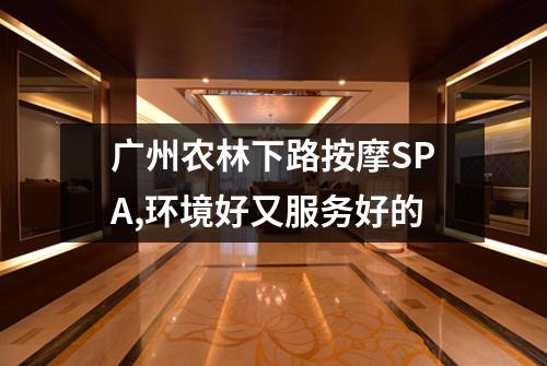 广州农林下路按摩SPA,环境好又服务好的