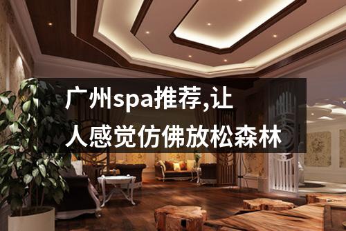 广州spa推荐,让人感觉仿佛放松森林