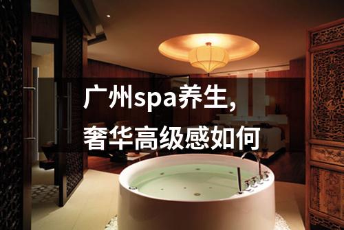 广州spa养生,奢华高级感如何