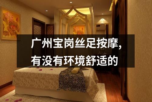 广州宝岗丝足按摩,有没有环境舒适的