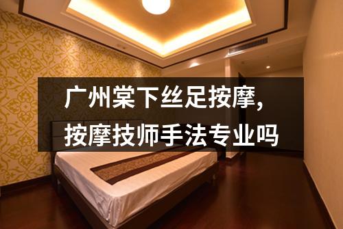 广州棠下丝足按摩,按摩技师手法专业吗